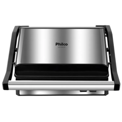 Churrasqueira Philco PGR21PI Maxx Clean 2 em 1, 1000W, Chapa Antiaderente