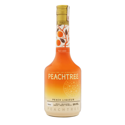 Kit Licor Fino De Pêssego Peachtree Garrafa 700ml Com Taça