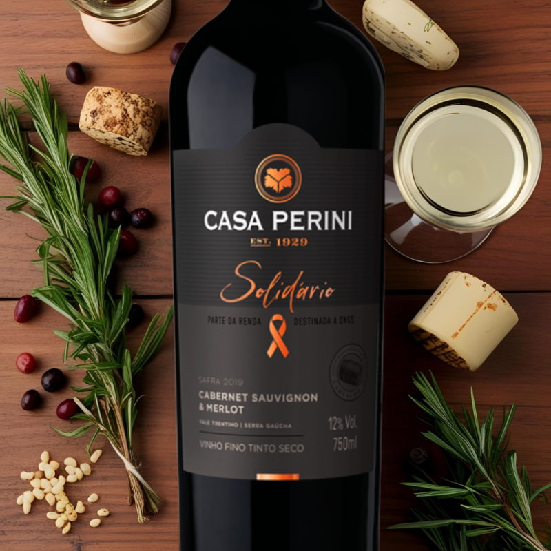 Vinho Tinto Solidário Cabernet Sauvignon Casa Perini 750ML - Image 2