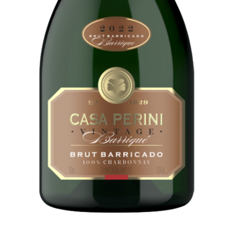 Espumante Casa Perini Vintage Brut Barrique Chardonnay 750ml - Image 2