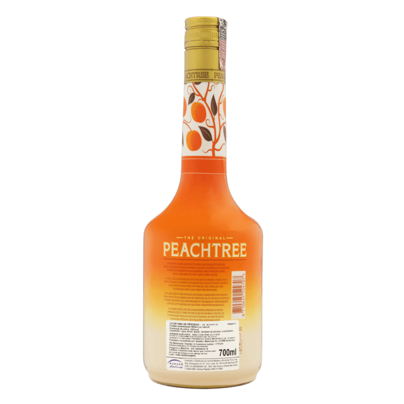 Kit Licor Fino De Pêssego Peachtree Garrafa 700ml Com Taça - Image 3