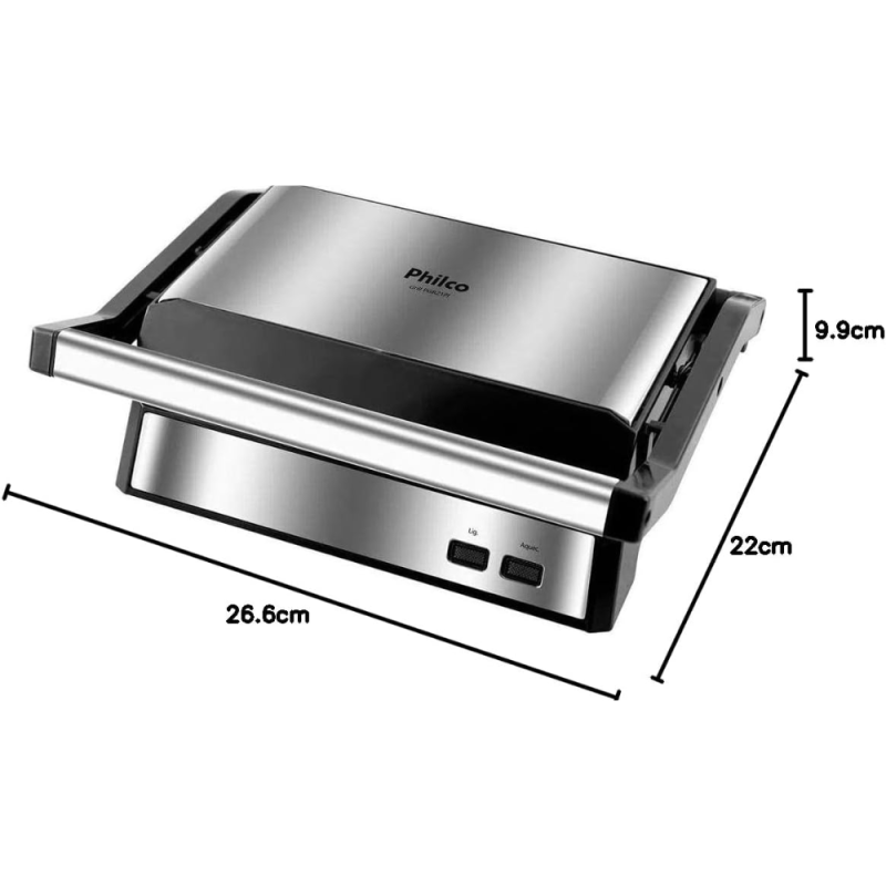 Churrasqueira Philco PGR21PI Maxx Clean 2 em 1, 1000W, Chapa Antiaderente 127V - Image 3
