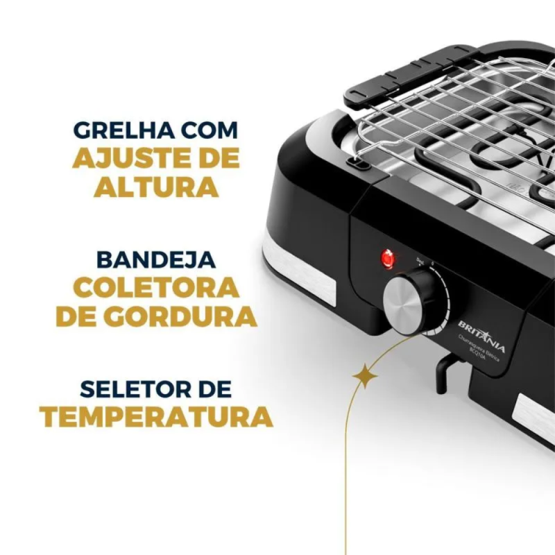 Churrasqueira Elétrica Britânia 1500W BCQ10A - Image 4