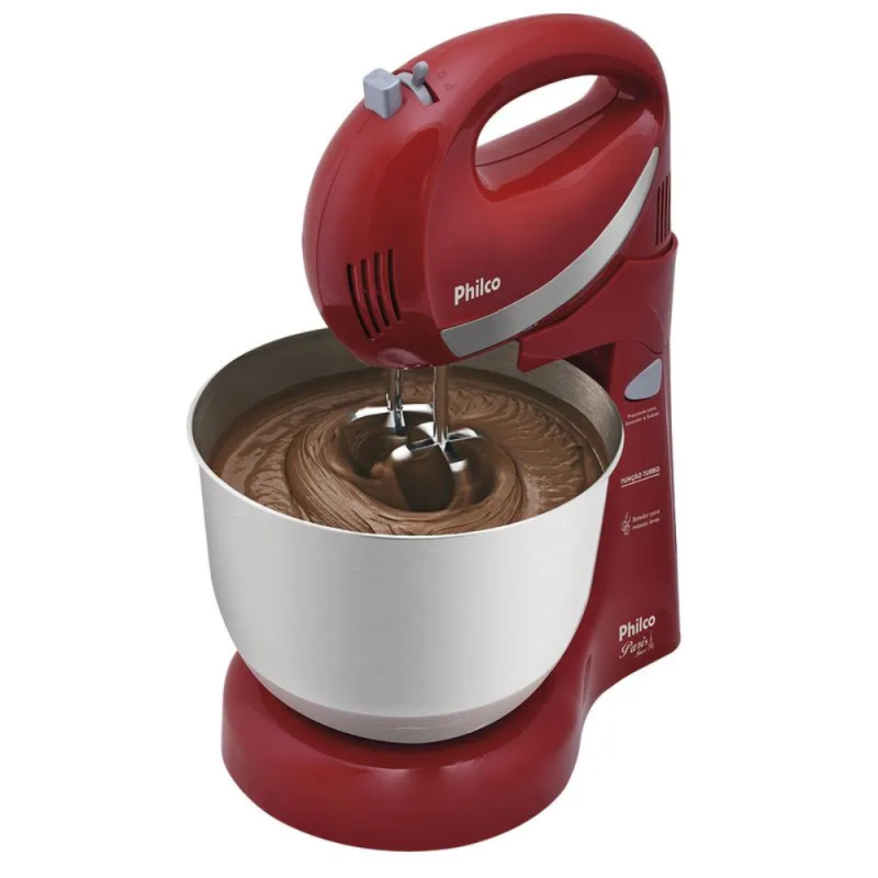 Batedeira Philco Paris Inox Vermelha 400W 220V - Image 4