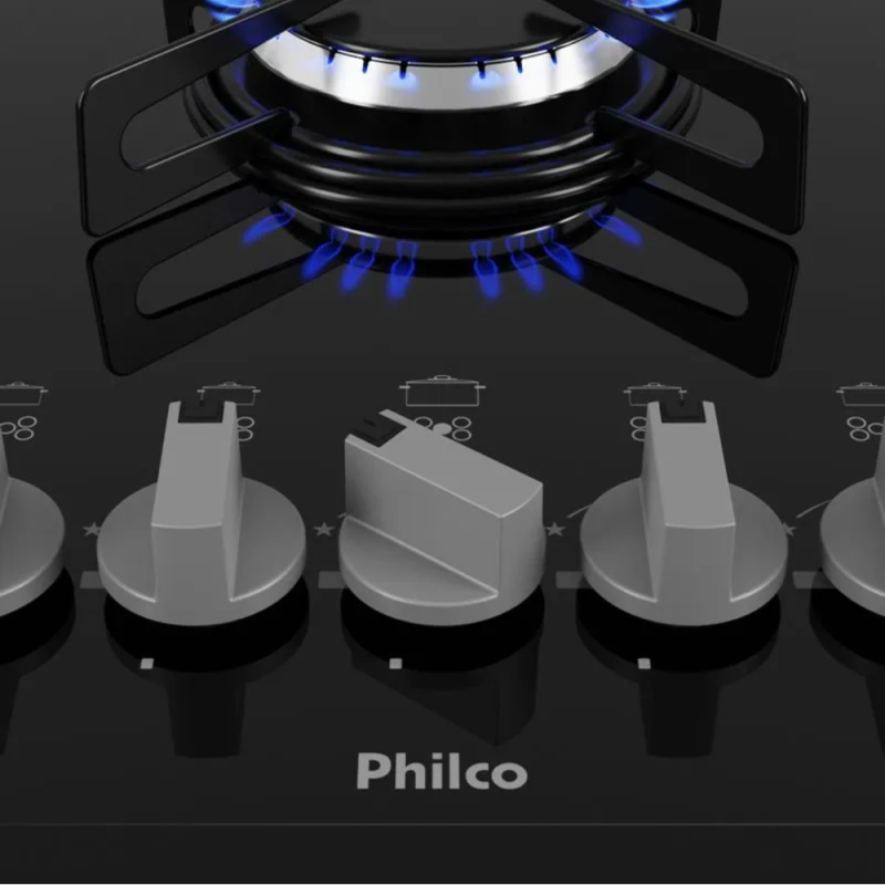 Cooktop Philco Cook Chef 5 Bocas Vidro Temperado Bivolt - Image 4