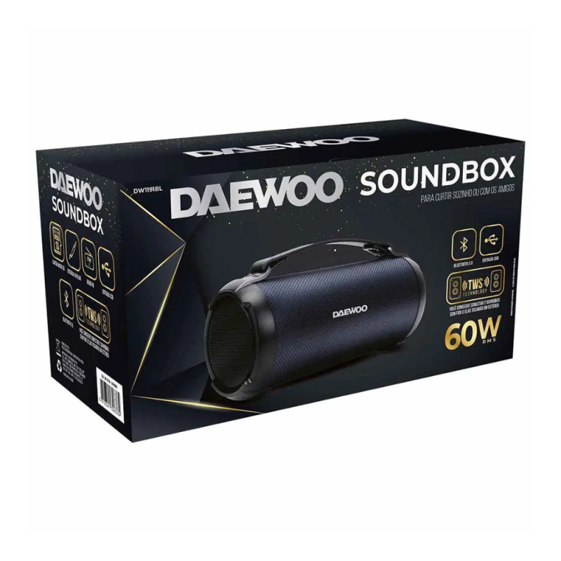 Caixa de som Bluetooth TWS Daewoo Soundtower DW1191BL - Image 5