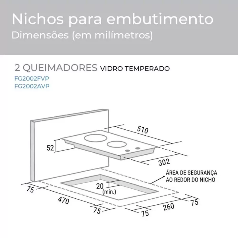 Fogão Cooktop Suggar Esmaltado 2 bocas VP a gas - Image 5