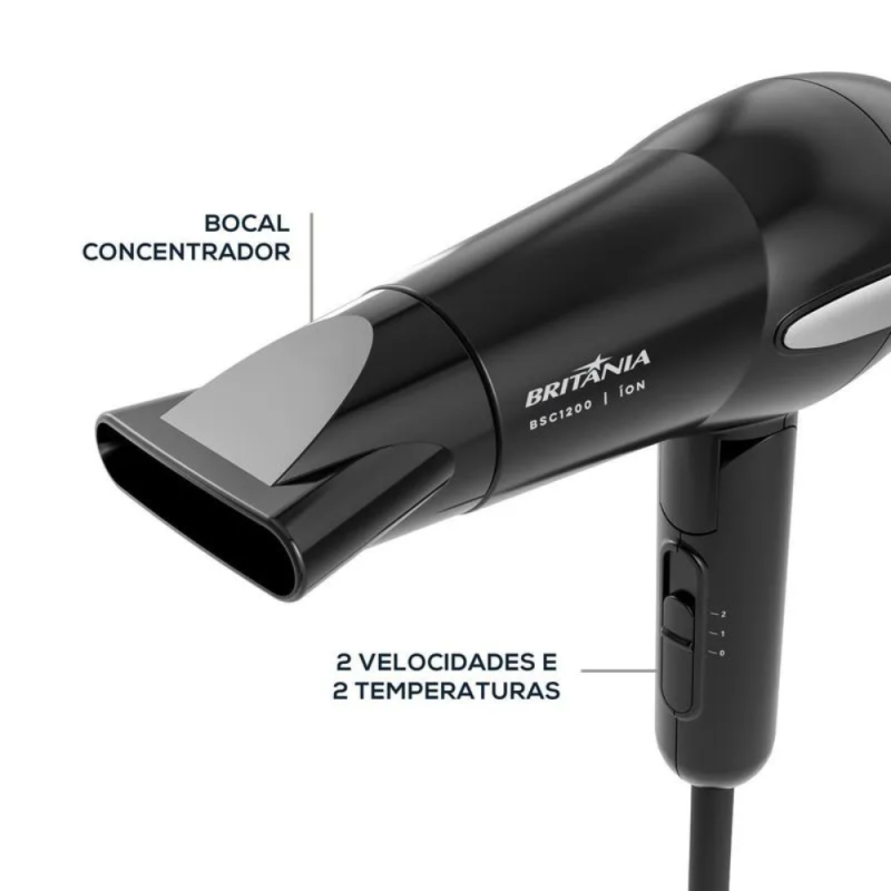 Secador de Cabelo Britânia BSC1200 Tourmaline Íon Bivolt - Image 5