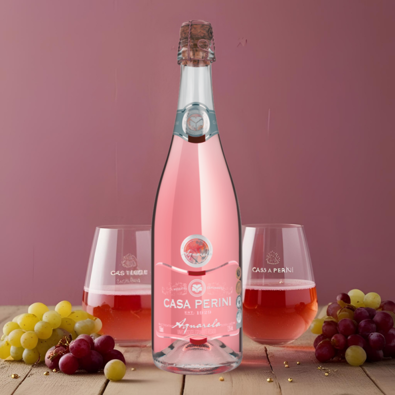 Espumante Aquarela Moscatel Rosé Casa Perini 750ml - Image 4