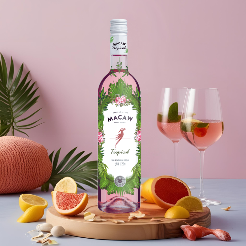 Vinho Rose Frisante Macaw Tropical Casa Perini 750ml - Image 4
