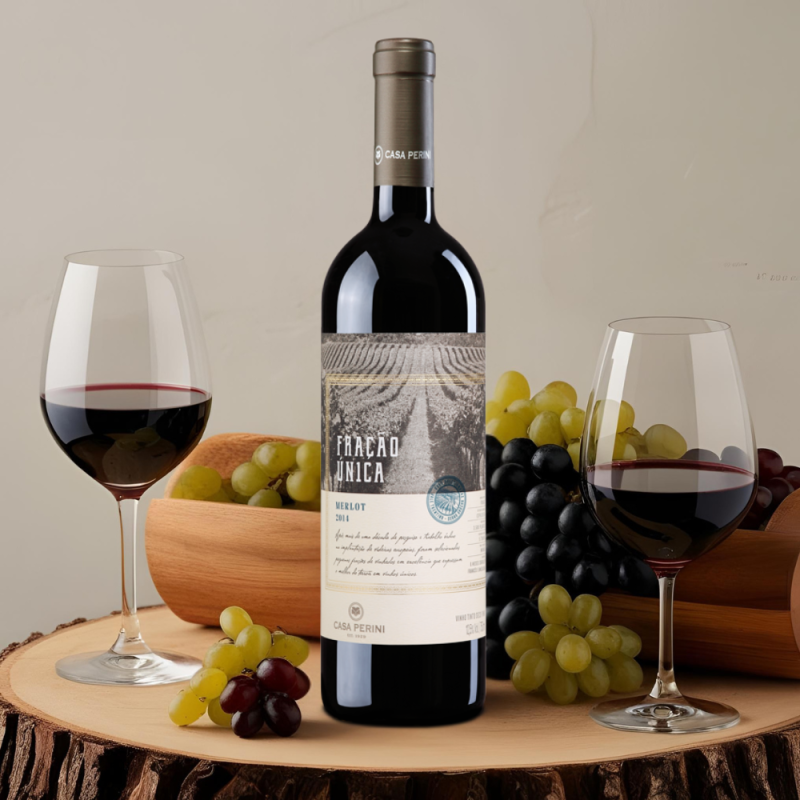 Vinho Tinto  Fração Única Merlot Casa Perini 750ml - Image 4