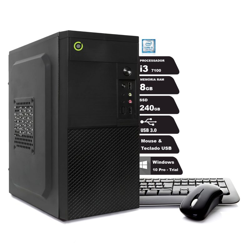 Computador Completo On Corp I3 8GB RAM 240GB SSD Win10 Monitor 21 - Image 2