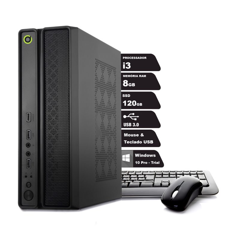 Computador ON SLIM Completo  i3 8GB 120GB SSD Kit Monitor 19 - Image 2