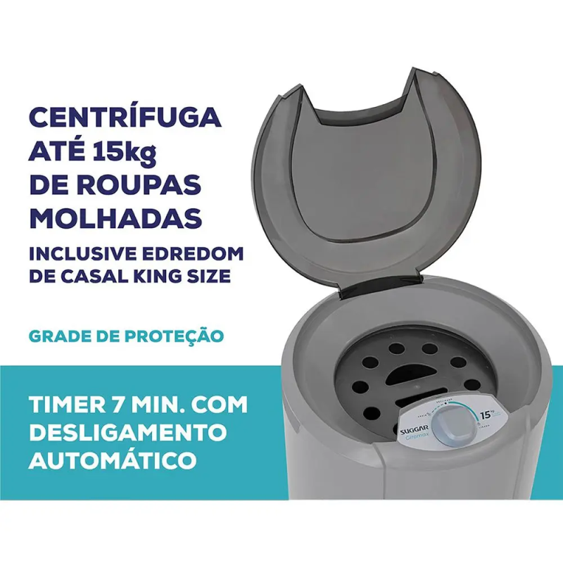Centrifuga de Roupas Suggar 15kg Preta - Image 6