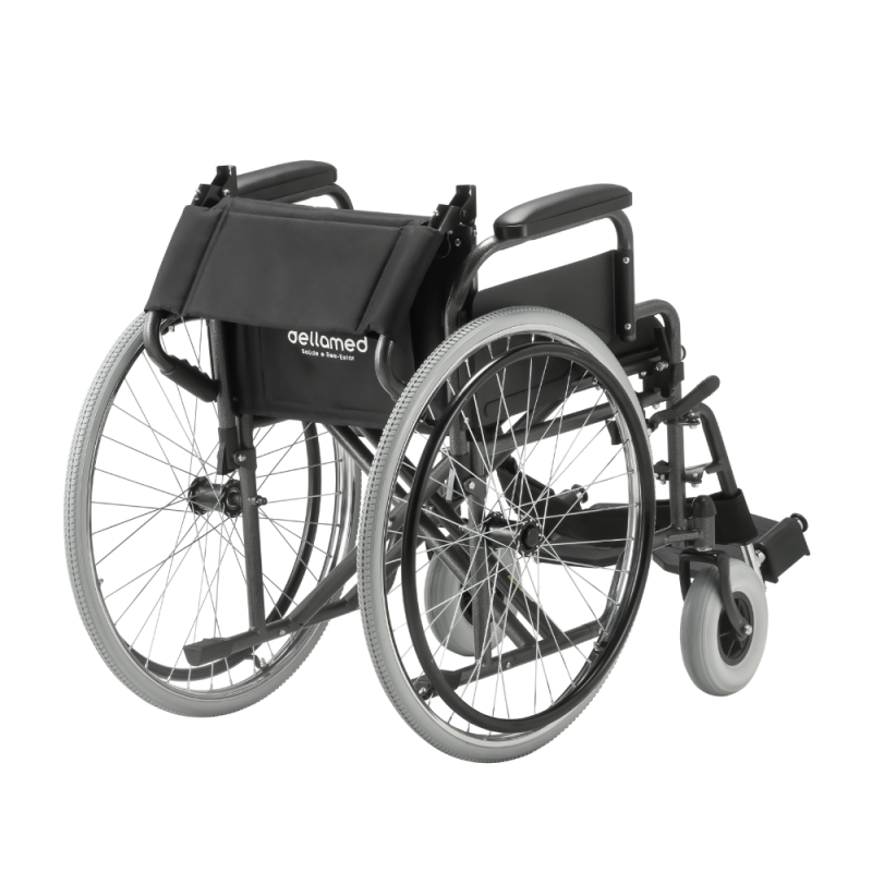 Cadeira de Rodas D400  Dellamed T46 Dobrável em Aço carbono - Image 5