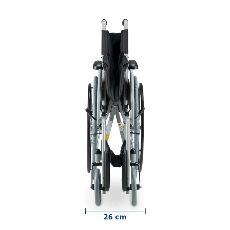Cadeira de Rodas Dellamed D100 Dobrável Resistente em Aço - Image 6