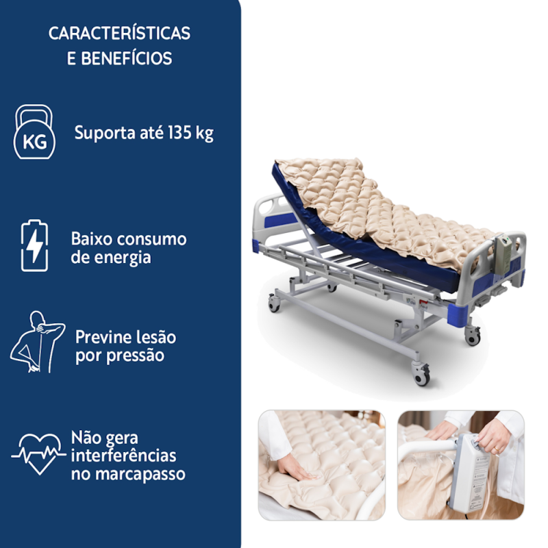 Colchão Pneumático Dellamed Tratamento de Escaras Air Plus - Image 7