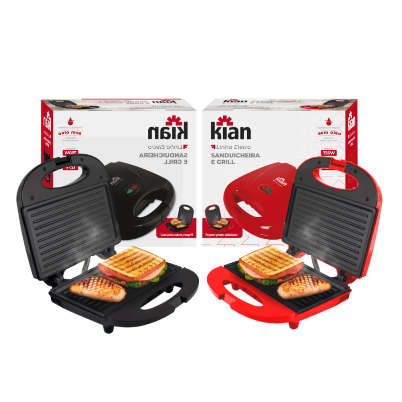 Sanduicheira Grill KIAN 127V Antiaderente 750W