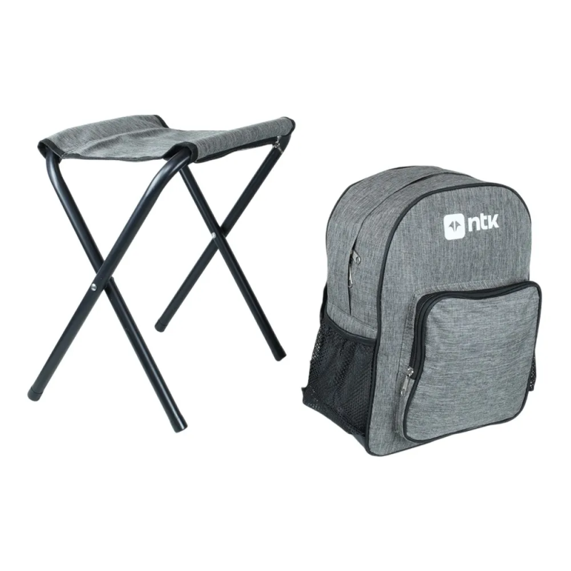 Banqueta com Mochila NTK Spacio Compacta Estrutura de Aço Cinza