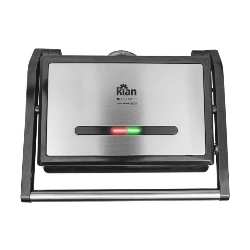 Grill Kian Panini Elétrico Inox 127V Preto 1200W - Imagem 2