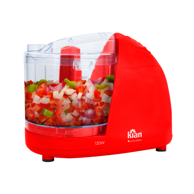 Mini Processador KIAN 120W Vermelho 500ML127V - Imagem 2