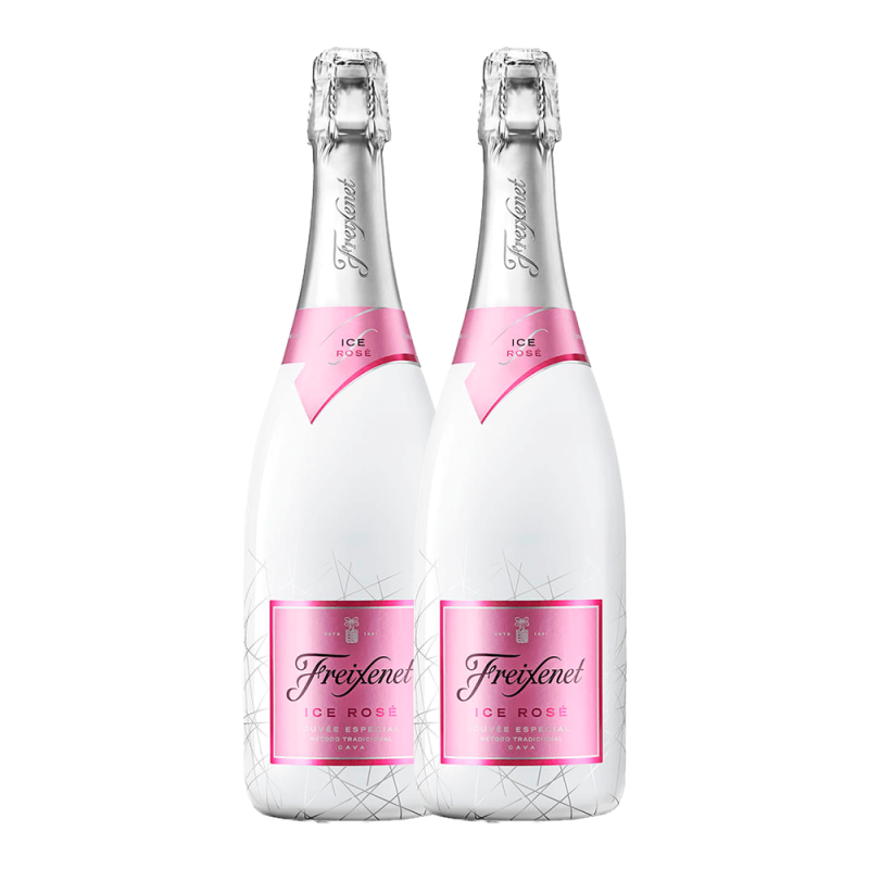 Kit 2x Espumante Cava Freixenet Ice Rose Demi-Sec 750ml