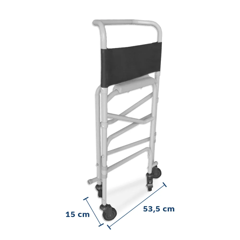 Cadeira de Banho Higiênica Dellamed D40 Dobrável e Desmontável 120Kg - Imagem 3