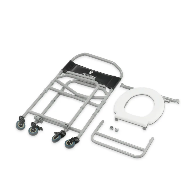 Cadeira de Banho Higiênica Dellamed D40 Dobrável e Desmontável 120Kg - Imagem 4