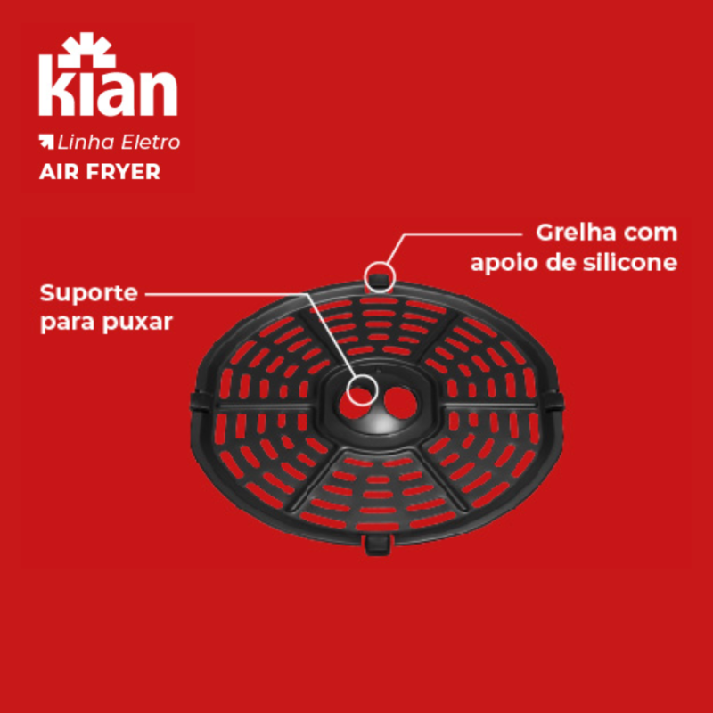Fritadeira Elétrica Air Fryer KIAN AF105 127V 3,5L 1200W - Imagem 5