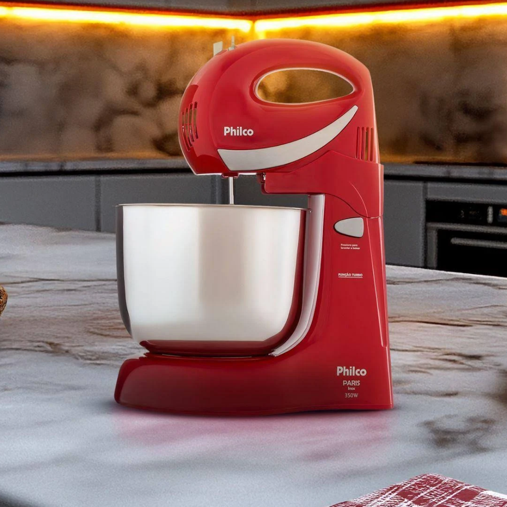 Batedeira Philco Paris Inox Vermelha 400W 220V