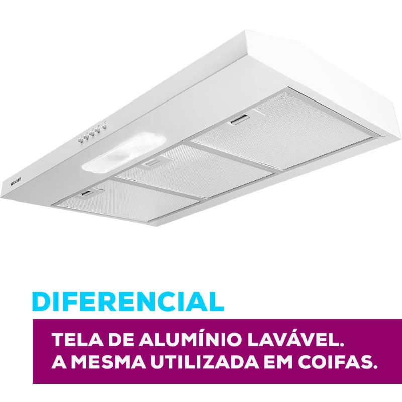 Depurador de Ar Slim Suggar 80cm 5 Bocas 3 Vel. Branco - Imagem 4