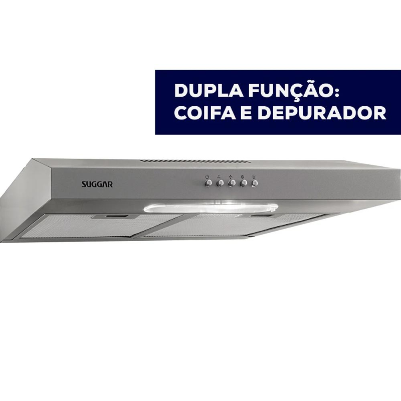 Depurador de Ar Suggar Slim 60cm 5 Bocas 3 Vel. Branco - Imagem 3