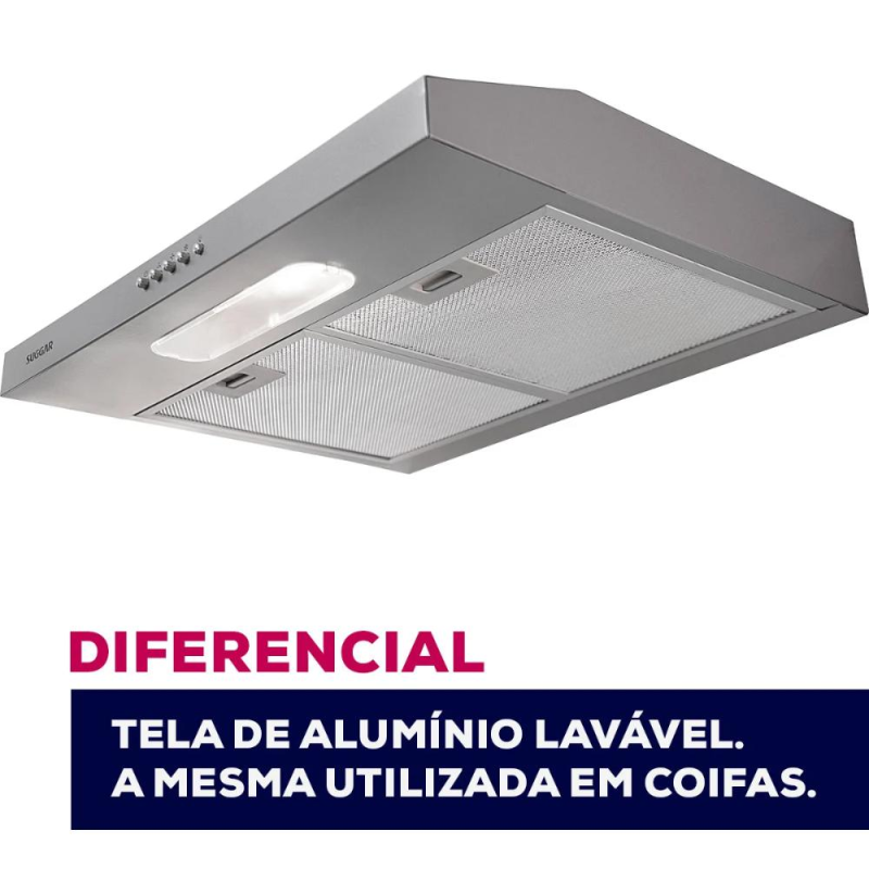 Depurador de Ar Suggar Slim 60cm 5 Bocas 3 Vel. Branco - Imagem 4