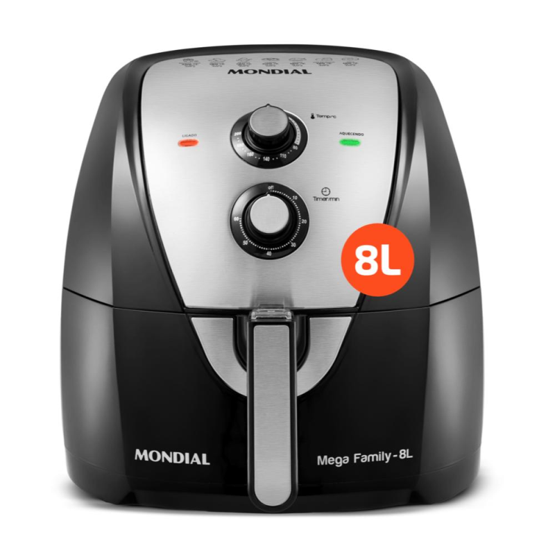 Fritadeira Mondial AFN-80 8L Preta Inox 127V