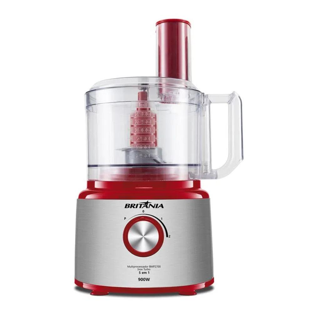 Multiprocessador Britânia BMP2700V 5 em 1 Inox Turbo 900W 220V - Imagem 3