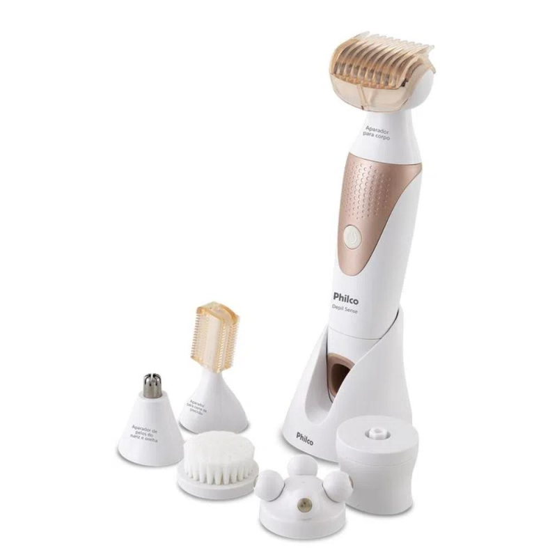 Aparador de pelos MultiGroom Depil Sense 7 em 1 Philco PAP08RG Bivolt