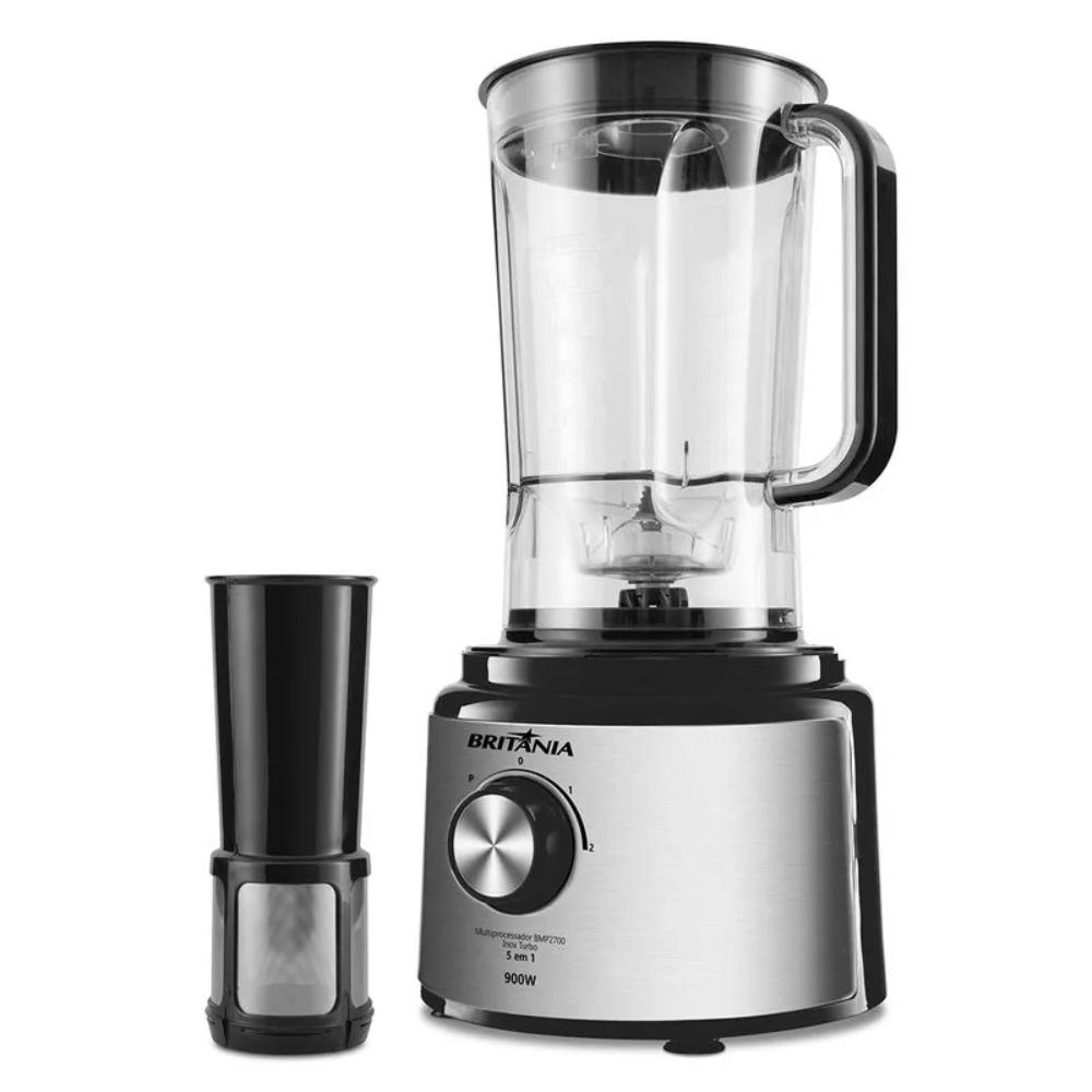Multiprocessador Britânia BMP2700P 5 em 1 Inox Turbo 900W 220V - Imagem 2