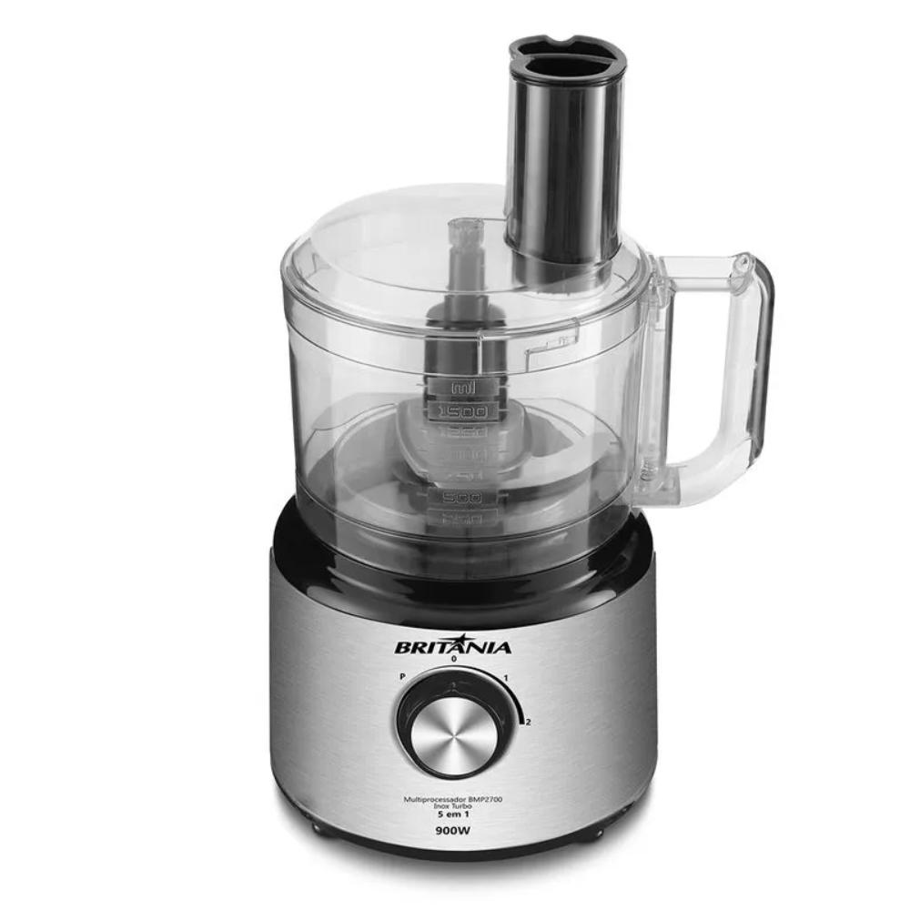 Multiprocessador Britânia BMP2700P 5 em 1 Inox Turbo 900W 220V - Imagem 3