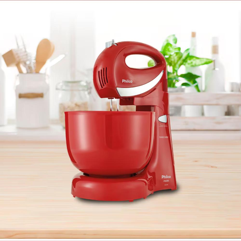 Batedeira Philco Paris Vermelha 350W 127V - Imagem 5