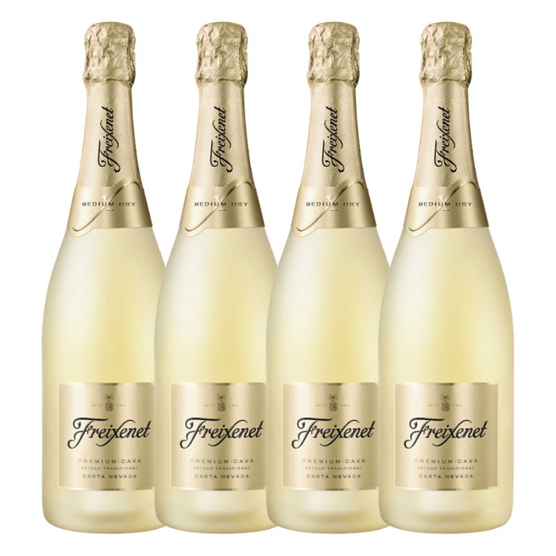Kit 4x Espumante Cava Freixenet Carta Nevada Demi-Sec 750ml