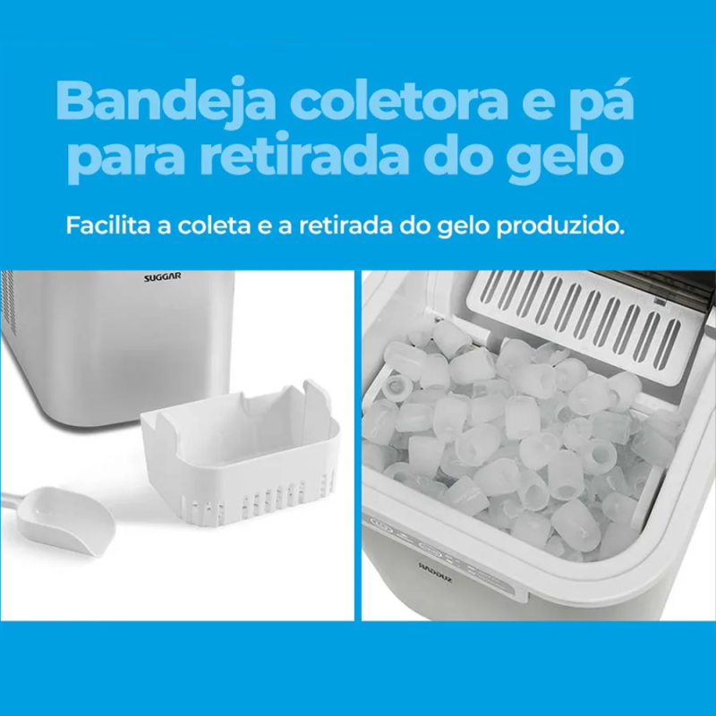 Máquina de Gelo Ice Make Suggar 15kg Prata