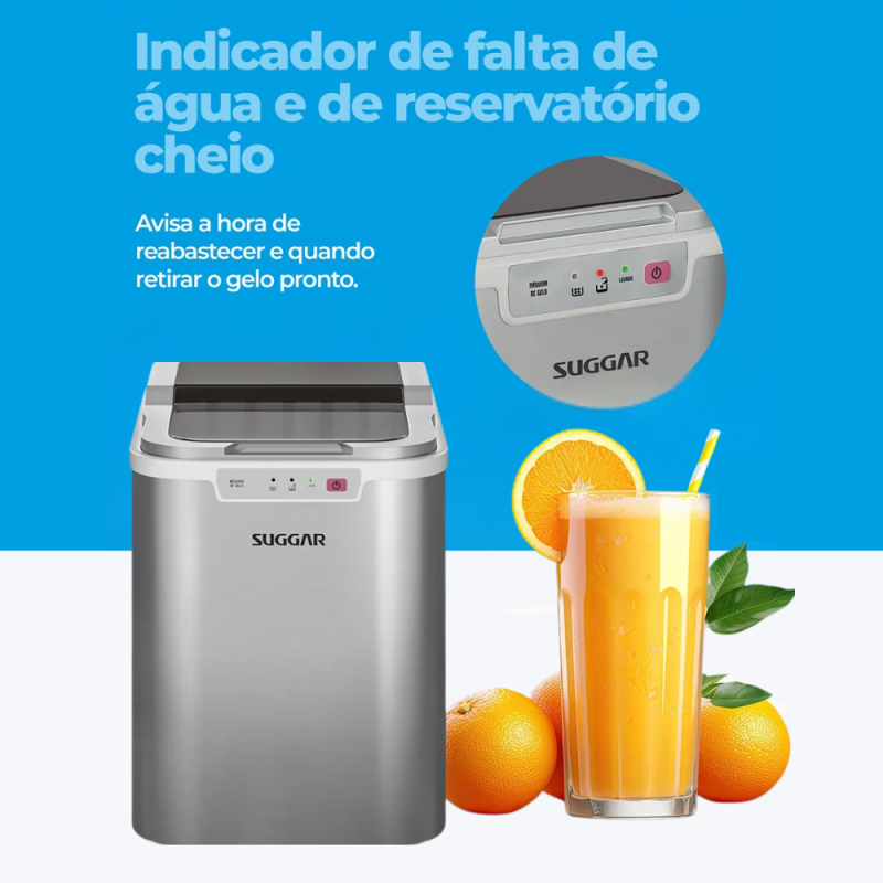 Máquina de Gelo Ice Make Suggar 15kg Prata - Imagem 3