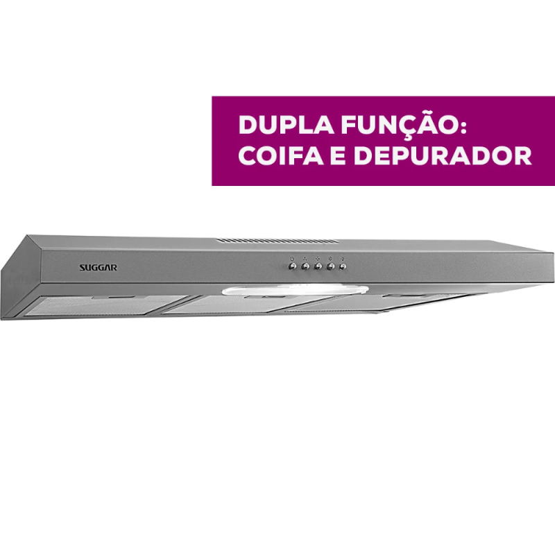 Depurador de Cozinha Slim Suggar 80cm 5 Bocas 3 Velocidades - Imagem 4