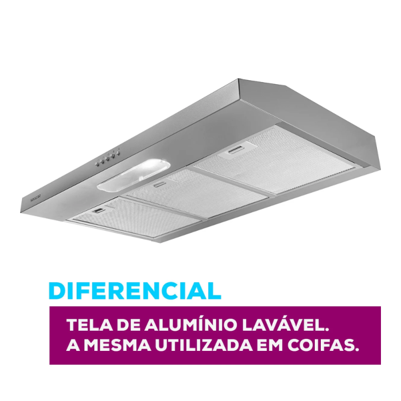 Depurador de Ar Slim Suggar 80cm 5 Bocas 3 Velocidades Inox - Imagem 4
