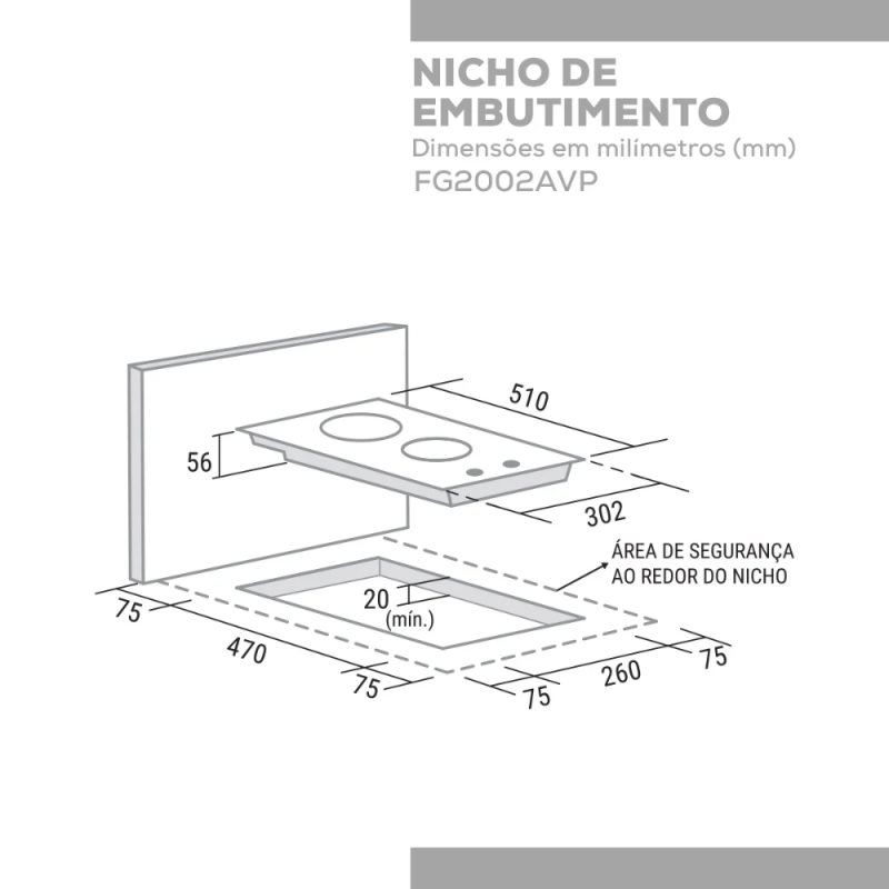 Fogão Cooktop Suggar Esmaltado 2 bocas VP a gas - Imagem 5