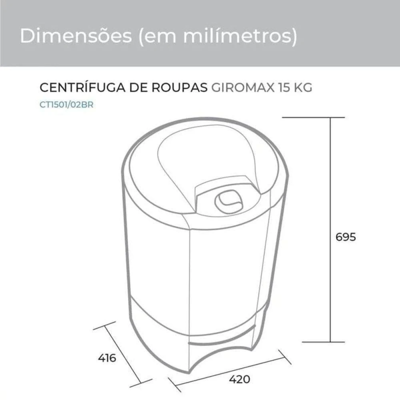 Centrifuga de Roupas Giromax Suggar Prata - Imagem 6